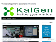 Tablet Screenshot of kalgenlab.wordpress.com