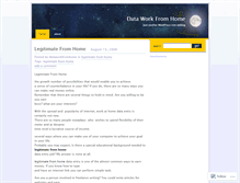 Tablet Screenshot of dataworkfromhome.wordpress.com