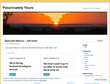 Tablet Screenshot of passionatelyyours.wordpress.com