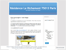 Tablet Screenshot of lerichemont.wordpress.com