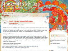 Tablet Screenshot of monkeysinmybag.wordpress.com