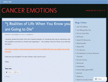 Tablet Screenshot of canceremotions.wordpress.com