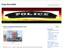 Tablet Screenshot of copsgonebad.wordpress.com