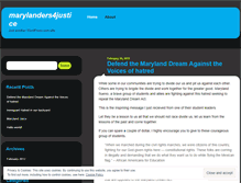 Tablet Screenshot of marylanders4justice.wordpress.com