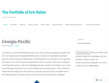 Tablet Screenshot of ericreber.wordpress.com