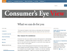 Tablet Screenshot of consumerseyeview.wordpress.com