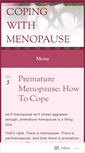 Mobile Screenshot of copingwithmenopause.wordpress.com