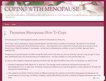 Tablet Screenshot of copingwithmenopause.wordpress.com