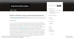 Desktop Screenshot of phonydiploma.wordpress.com