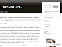 Tablet Screenshot of phonydiploma.wordpress.com