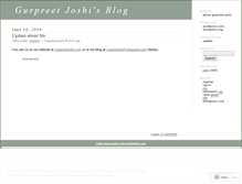 Tablet Screenshot of gurpreetjoshi.wordpress.com