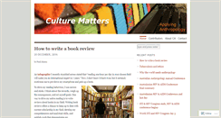 Desktop Screenshot of culturematters.wordpress.com
