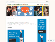 Tablet Screenshot of communicationtherapy.wordpress.com