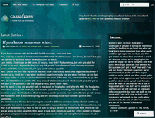 Tablet Screenshot of cassafrass.wordpress.com