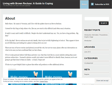 Tablet Screenshot of livingwithbrownrecluse.wordpress.com