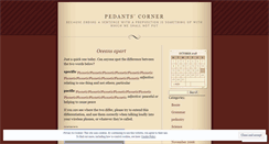 Desktop Screenshot of pedantscorner.wordpress.com