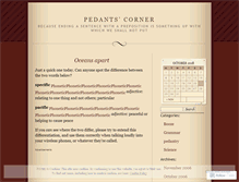 Tablet Screenshot of pedantscorner.wordpress.com