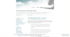 Desktop Screenshot of generalforpresident.wordpress.com