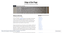 Desktop Screenshot of edgeofthepage.wordpress.com