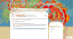 Desktop Screenshot of 4urecipes.wordpress.com