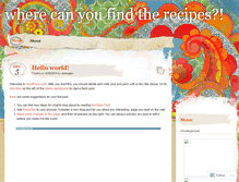 Tablet Screenshot of 4urecipes.wordpress.com