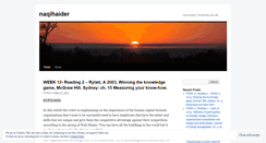 Desktop Screenshot of naqihaider.wordpress.com