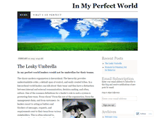 Tablet Screenshot of 1perfectworld.wordpress.com
