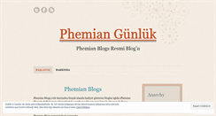 Desktop Screenshot of phemian.wordpress.com