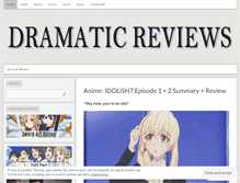 Tablet Screenshot of dramaticreviews.wordpress.com