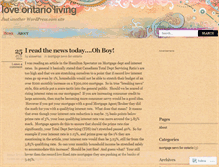Tablet Screenshot of loveontarioliving.wordpress.com