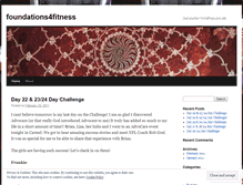 Tablet Screenshot of foundations4fitness.wordpress.com