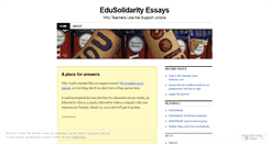 Desktop Screenshot of edusolidarityessays.wordpress.com