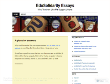 Tablet Screenshot of edusolidarityessays.wordpress.com