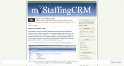 Desktop Screenshot of mystaffingcrm.wordpress.com