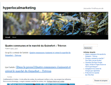 Tablet Screenshot of hyperlocalmarketing.wordpress.com