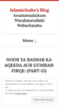 Mobile Screenshot of islamicleaks.wordpress.com
