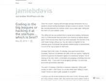 Tablet Screenshot of jamiebdavis.wordpress.com