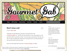 Tablet Screenshot of gourmetgab.wordpress.com