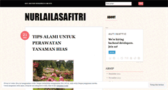 Desktop Screenshot of nurlailasafitri.wordpress.com
