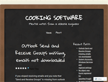 Tablet Screenshot of cookingsoftware.wordpress.com