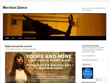 Tablet Screenshot of meridiangallerydance.wordpress.com