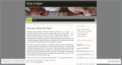 Desktop Screenshot of drinkofwater.wordpress.com