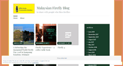 Desktop Screenshot of malaysianfireflies.wordpress.com