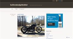 Desktop Screenshot of builtonabudgetbobber.wordpress.com