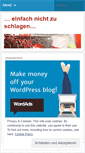 Mobile Screenshot of einfachnichtzuschlagen.wordpress.com