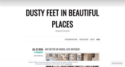 Desktop Screenshot of dustyfeetinbeautifulplaces.wordpress.com