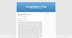 Desktop Screenshot of carlagallagher.wordpress.com