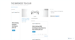 Desktop Screenshot of baronessteaclub.wordpress.com