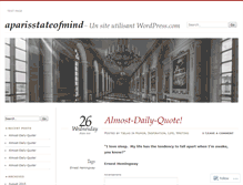 Tablet Screenshot of aparisstateofmind.wordpress.com