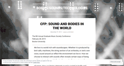 Desktop Screenshot of bodiessoundstechnologies.wordpress.com